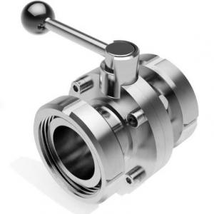 卫生级不锈钢内螺纹蝶阀