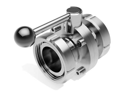 卫生不锈钢母线蝶阀与UNION结束